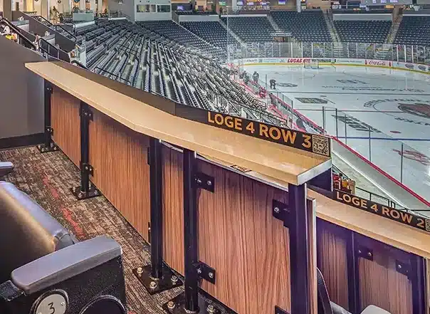 Drink railing in Fishers Event Center